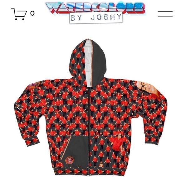 Danny DeVito Red & Black Lumberjack Zipper Hoodie - Frank Reynolds Always Sunny - Picture 7 of 11